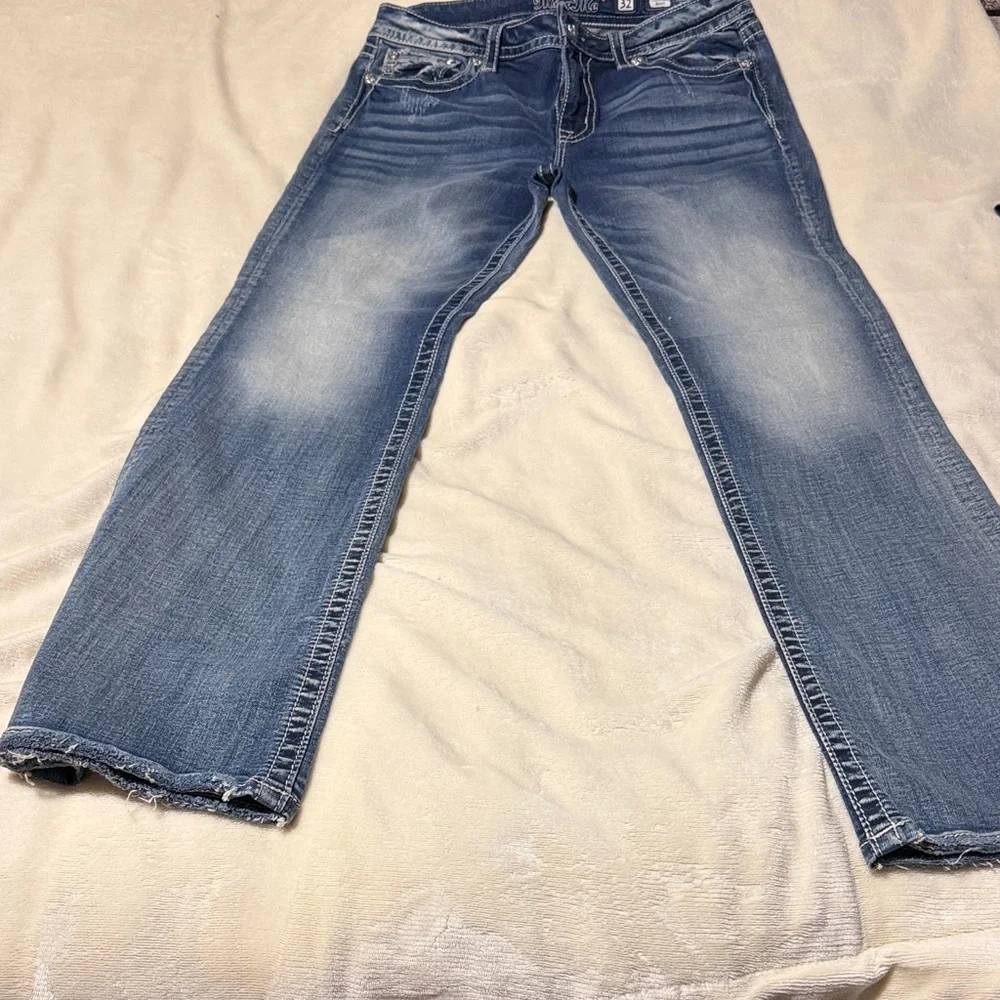 Miss Me Women's Distressed Blue Skinny Jeans - Picture 2 of 4